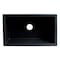 Alfi Brand 30" Black Matte Reversible Smooth / Fluted Single Bowl Fireclay Farm Sink AB3018HS-BM - alternate 4